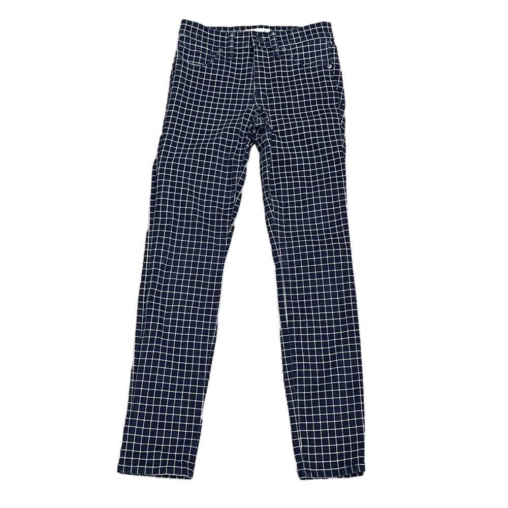 Madewell 9" High Rise Skinny Windowpane Plaid Jeans Size 24 Women’s